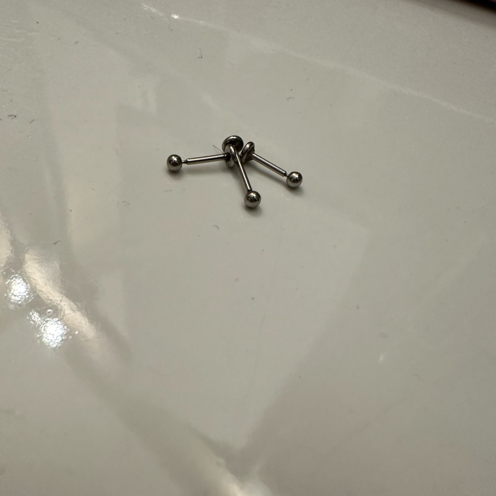 MARIA TASH SET OF 3 hypoallergenic screw earrings